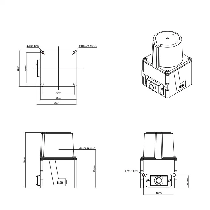 Safety Laser Scanner For Construction Machinery Anti-collision